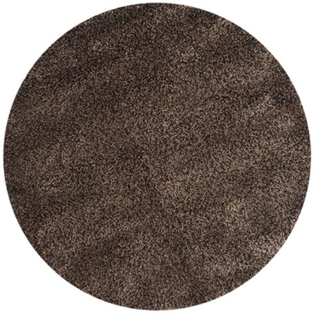 Safavieh 4 x 4 ft. Power Loomed Round Shag Rug, Mushroom SG151-8181-4R